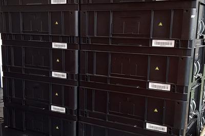 inotec Barcode RFID Etikett Behälter ESD inotec Photo of Barcode RFID Etikett Behälter ESD